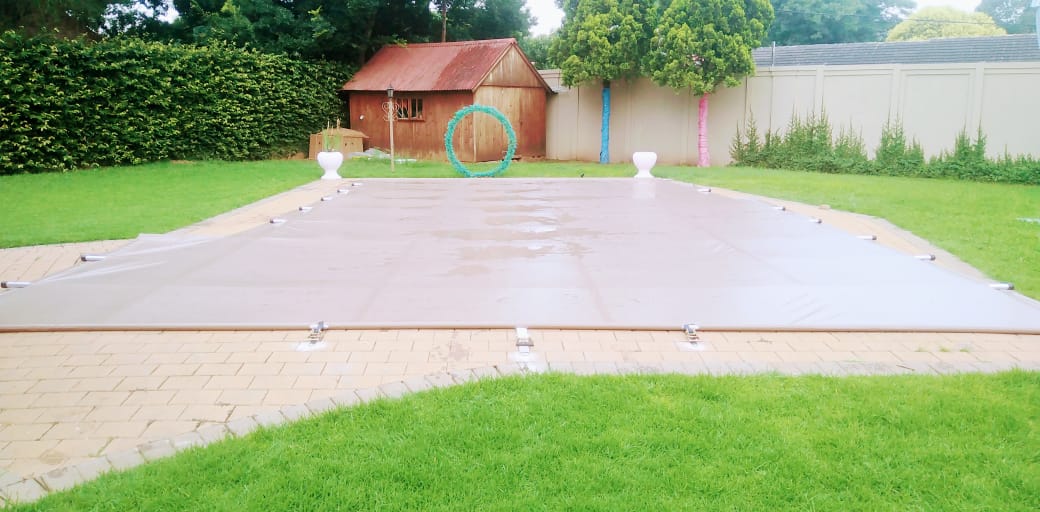 Pole cover installed